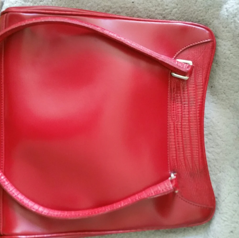 Vintage Red Leather Michael Rome by Besozzi Purse- made in Italy